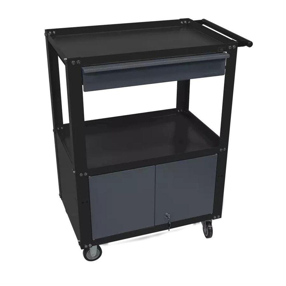 Carrinho Rack Aberto Para Computador Dark Presto