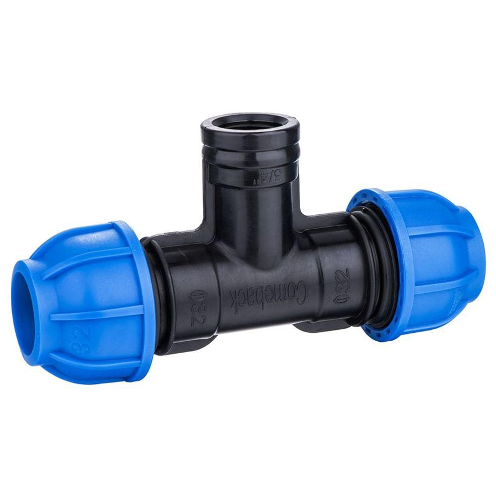 Tee Fêmea 25 Mm X 1/2" Para Tubo Alumínio