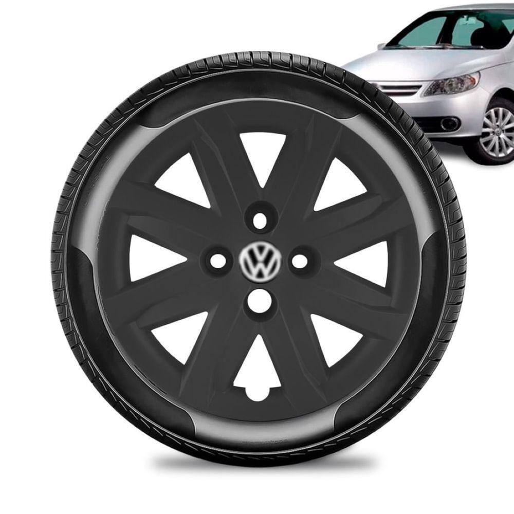 Calota Volkswagen Voyage G5 aro 14 2013 2014 2015 Preta Fosc