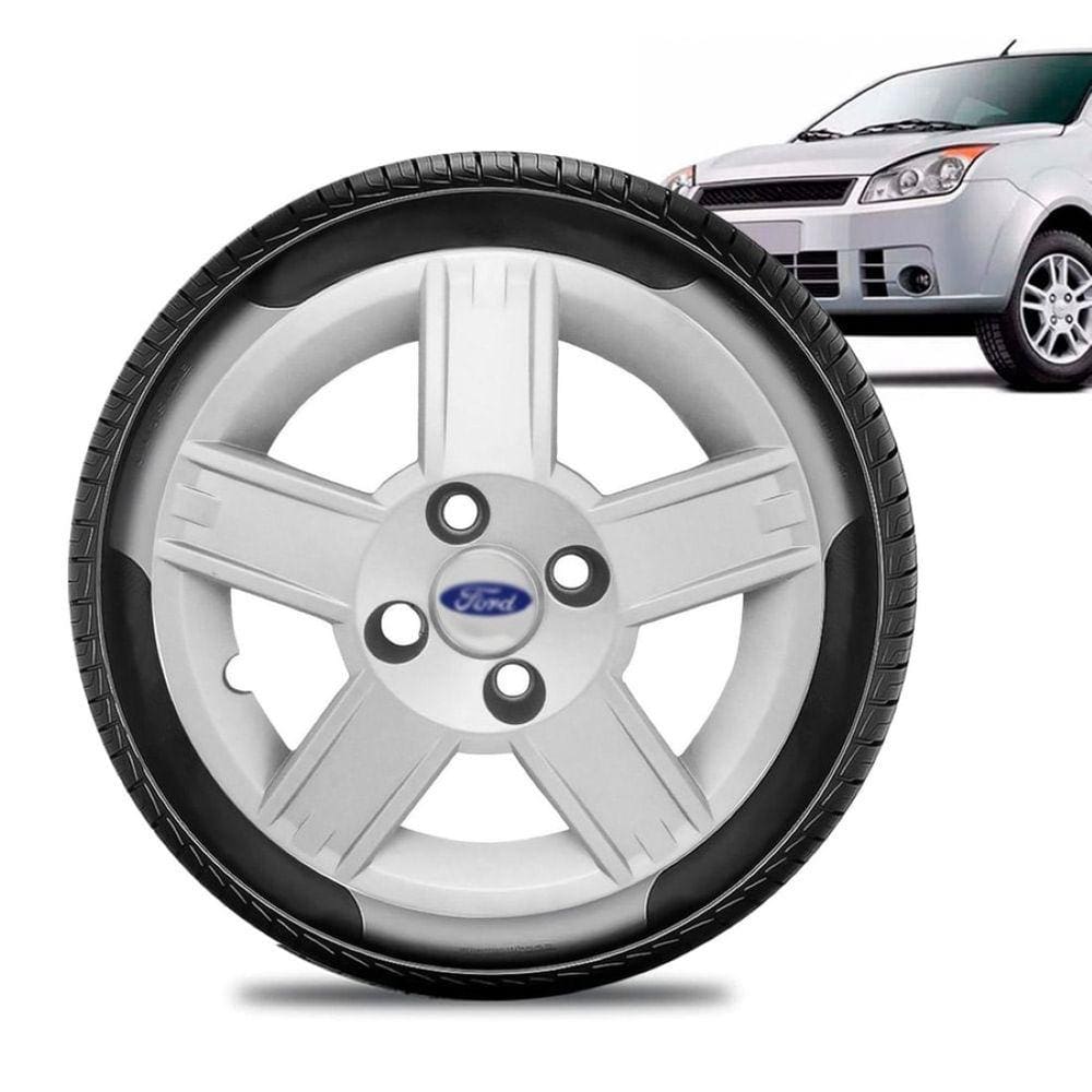 Calota Ford Fiesta aro 14 2008 2009 2010 prata Emb prata