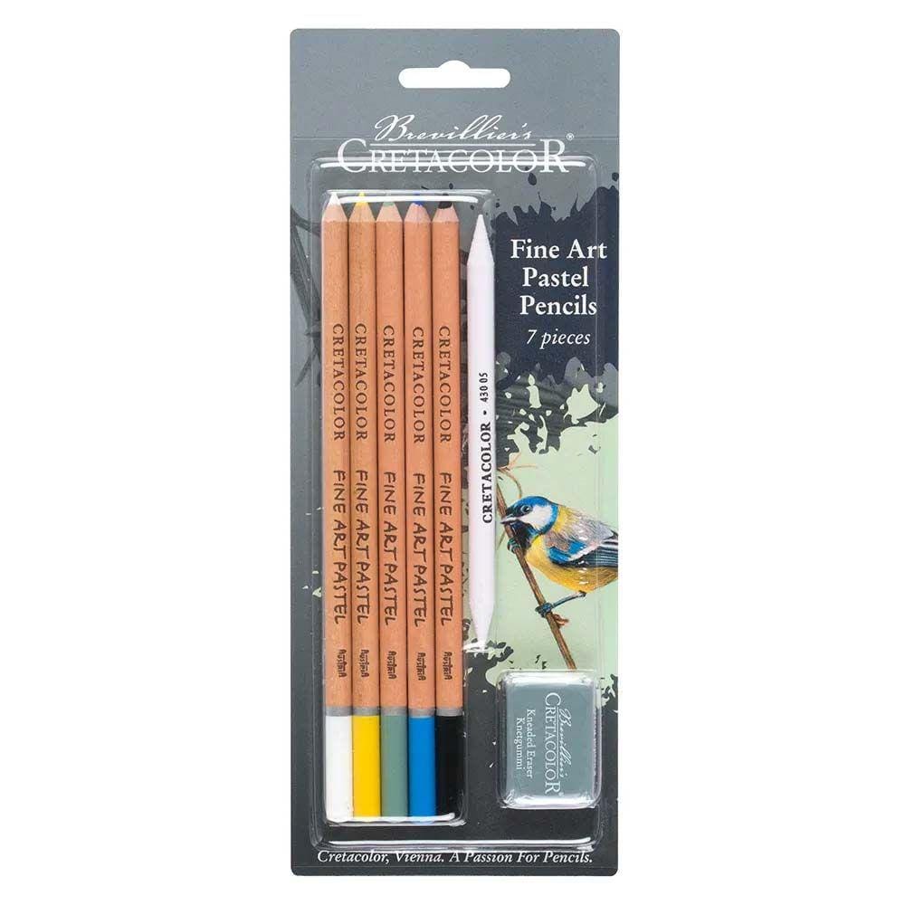 Lápis de Cor Pastel Cretacolor FineArt C/5 Cores + Esfuminho + Borracha