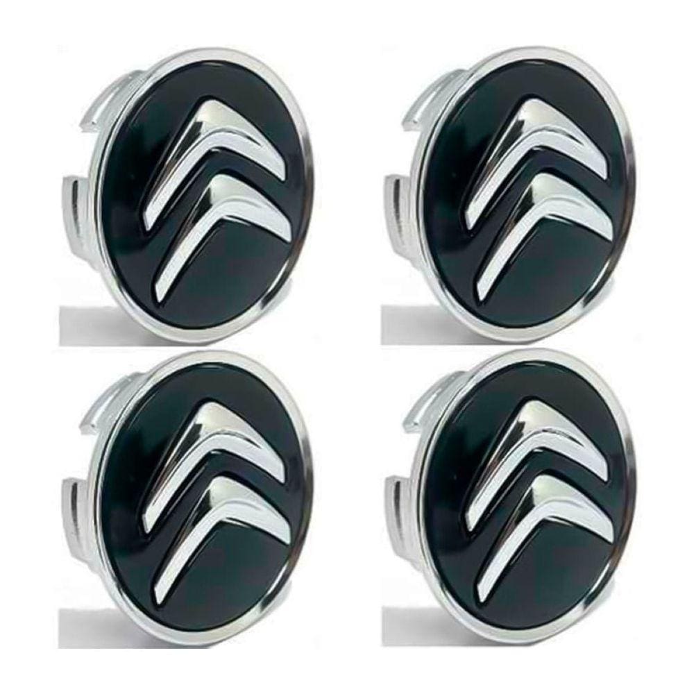 Kit Calotinha Tampa Roda Citroen 59mm C3 C4 C5 Ds3 Air Cross