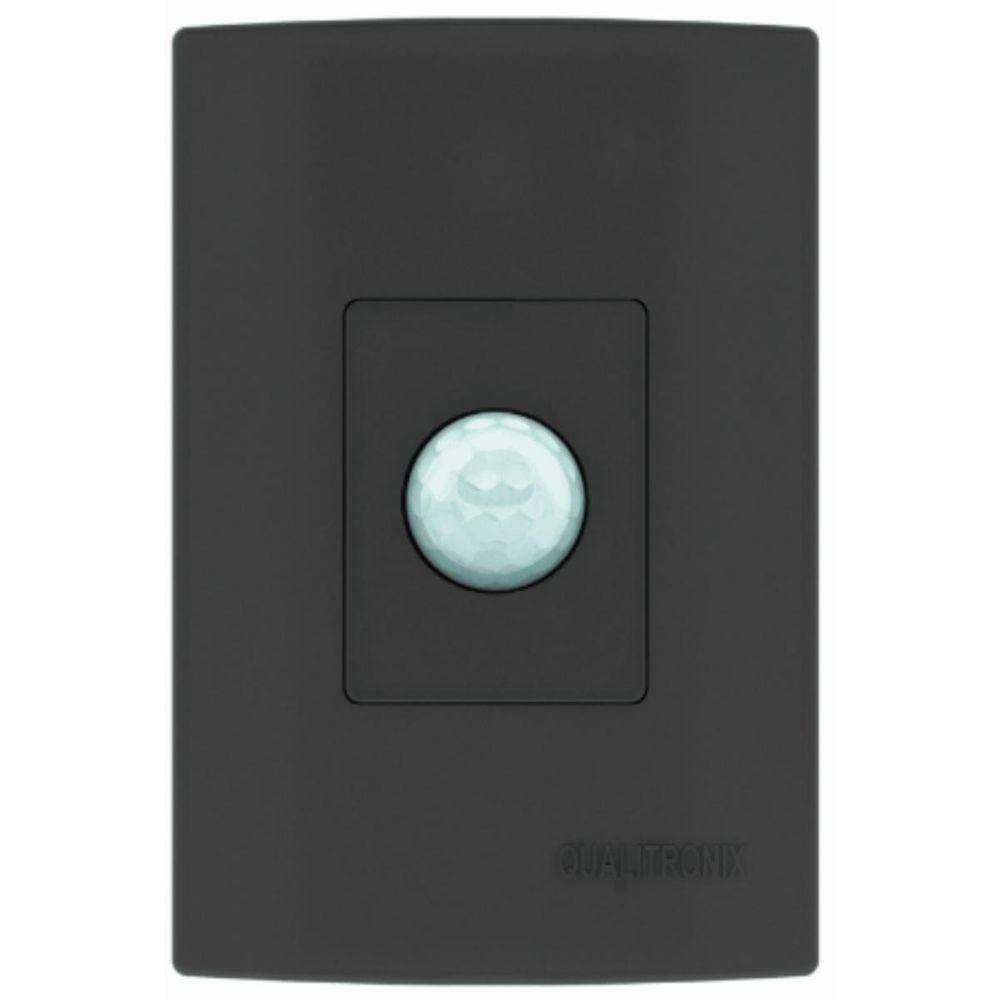 Sensor De Presenca Microcontrolado,180G,S Chave,C Foto Preto