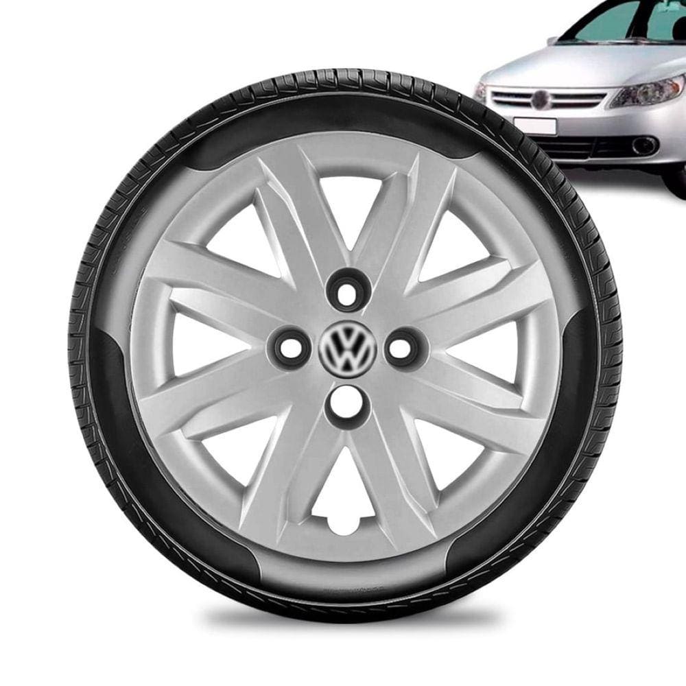 Calota Volkswagen Voyage G5 aro 14 2013 2014 2015 prata Emb