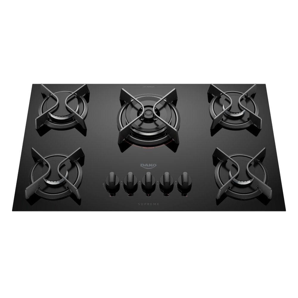 Cooktop 5 Bocas Dako Mesa de Vidro e Tripla Chama Supreme Bivolt