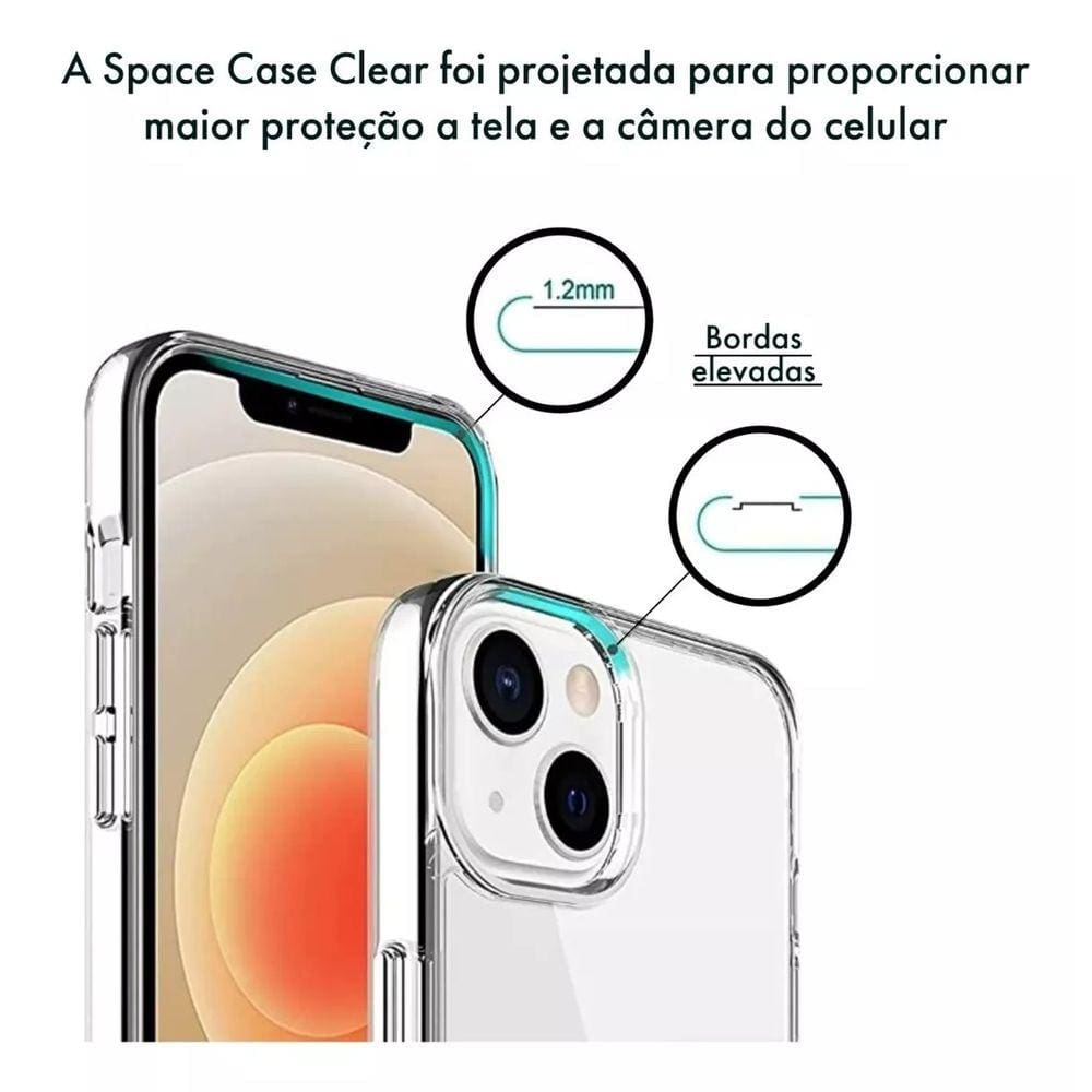 Capa Capinha Hybrid Anti-Impacto Clear P/ Iiphone 14 Normal