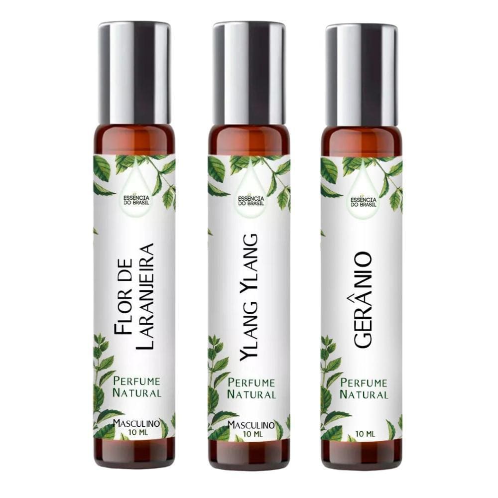 Kit 3 Perfumes Spray 10Ml - Florais Marcantes Masculinos