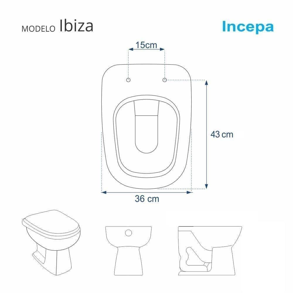 Tampa De Vaso Ibiza Branco Para Bacia Incepa