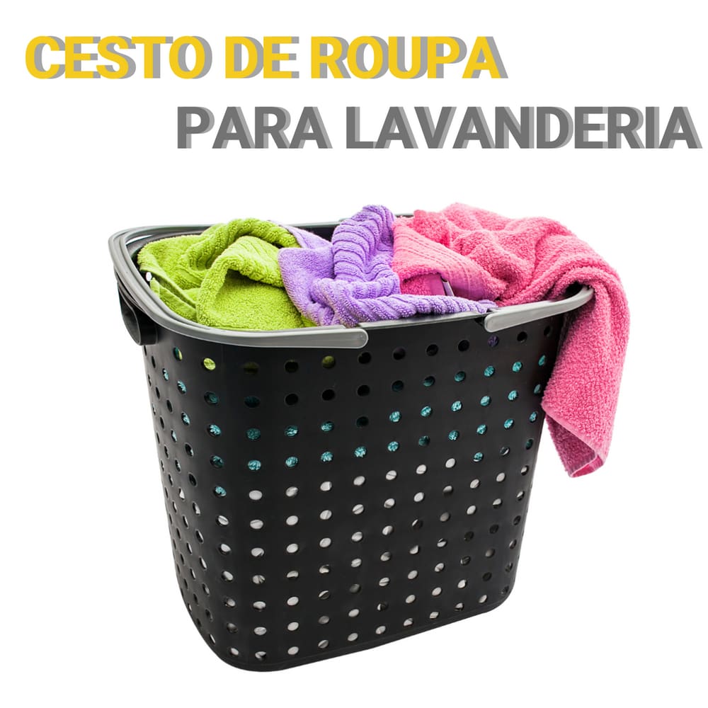 Cesto Para Roupas De Lavanderia Banheiro 33 Litros Reforçado - Secalux