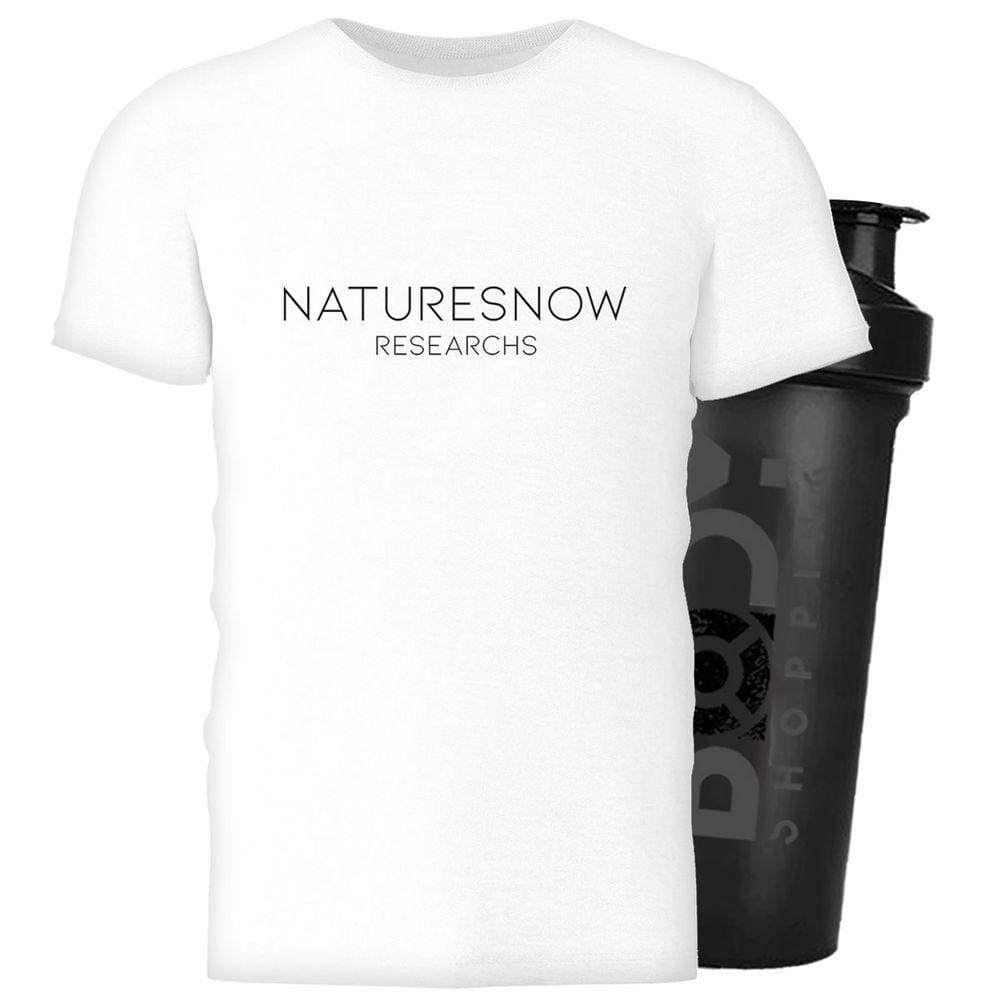 Camiseta Algodao Branco M + Shaker - Natures Now
