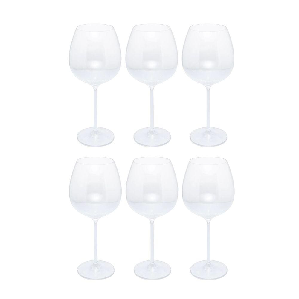 Conjunto de 6 Taças Cristal Ecológico para Vinho Idelita 740ml
