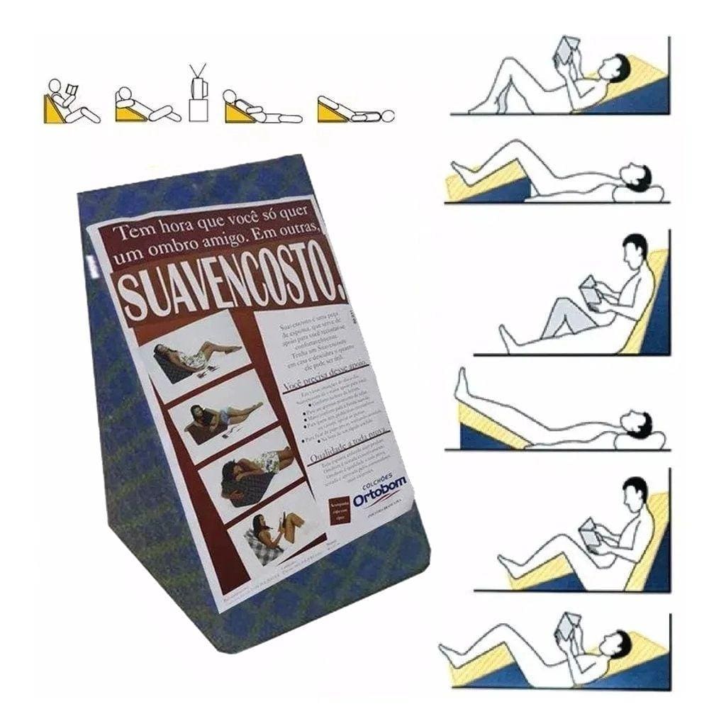 Travesseiro para Gestante - Triangulo Suave Encosto Ortobom Capa Com Zíper