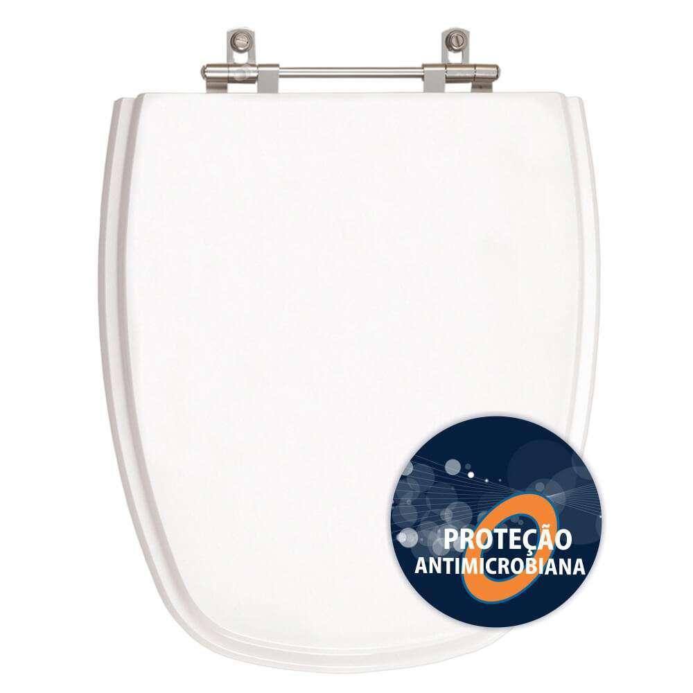 Assento Sanitário Poliéster Anti Bactéria Monte Carlo Branco Gelo para Vaso Deca