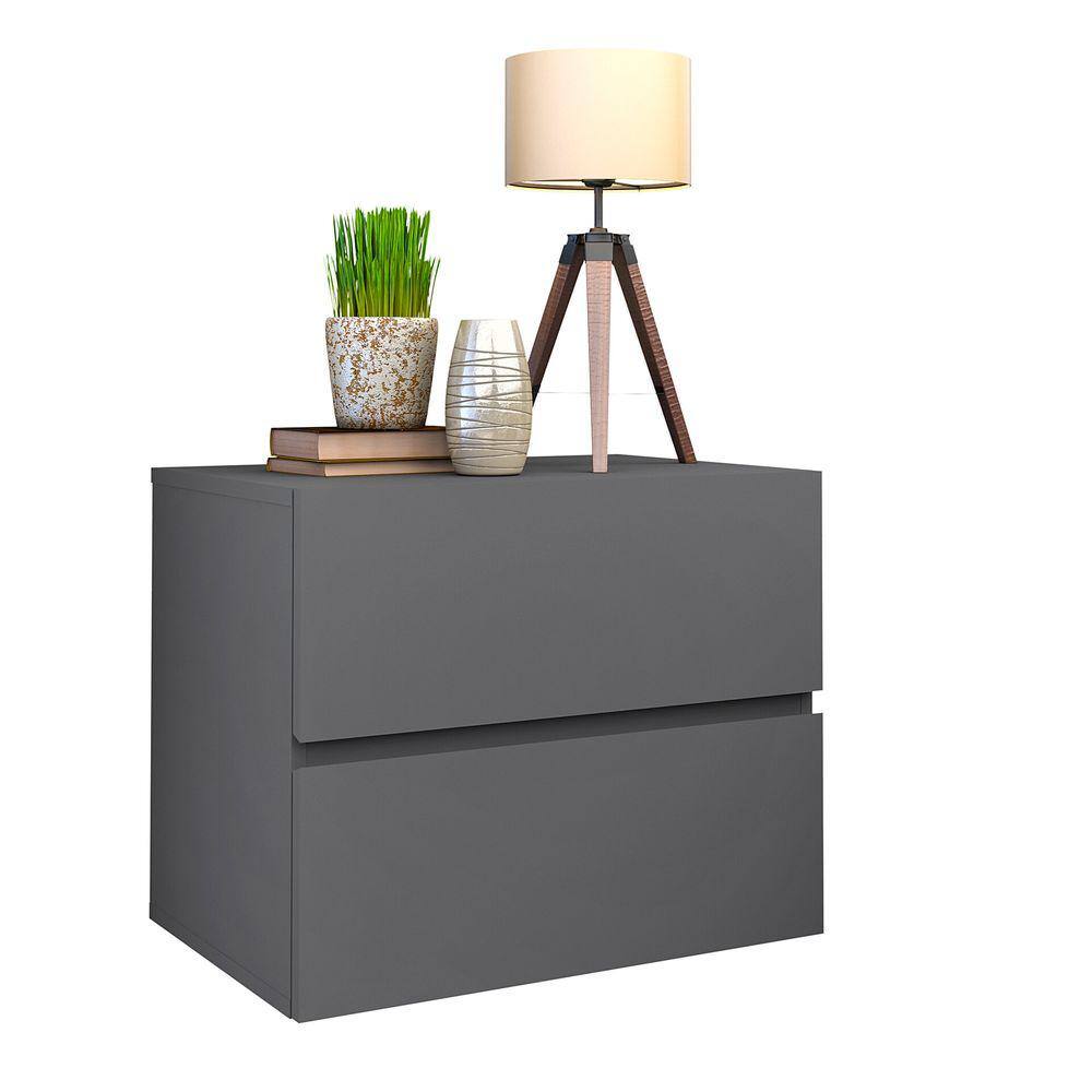 mesa de cabeceira eros 45 estilo moderno europeu cor cinza