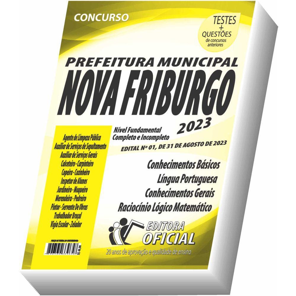 Apostila Prefeitura de Nova Friburgo - RJ - Nível Fundamental
