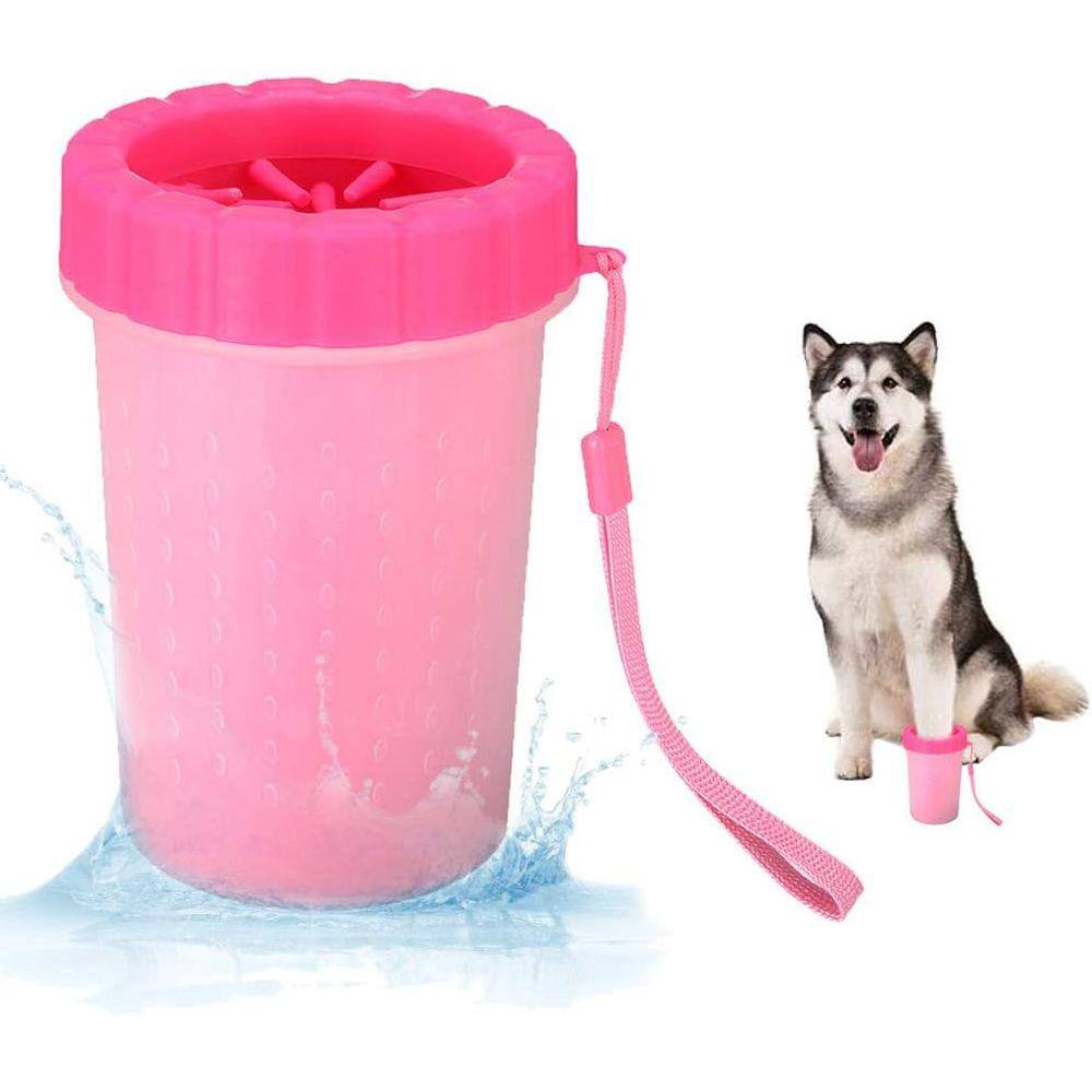 Lava patas de cachorro Fatos portátil limpador de patas de cachorro limpador de pés de animais de estimação ROSA