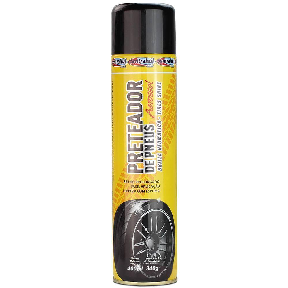 Pretinho Limpa Pneus 400ml Spray Power Preteador Centralsul