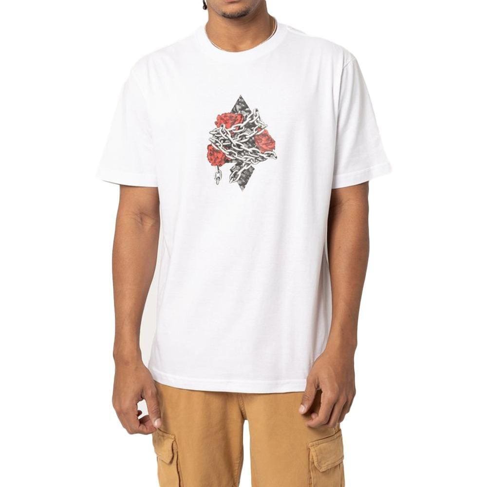 Camiseta MCD Oversized Espada Rosas Correntes SM24 Branco