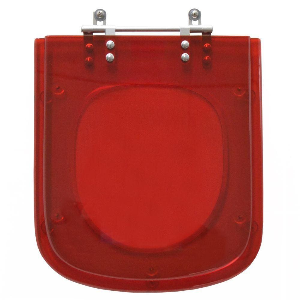 Assento Sanitario Poliester Bali Vermelho Translucido para vaso Incepa