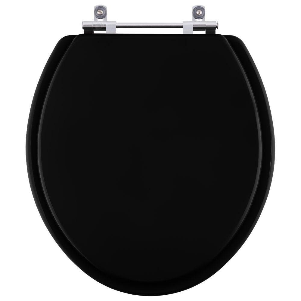 Assento Sanitário Convencional Preto para vaso Deca
