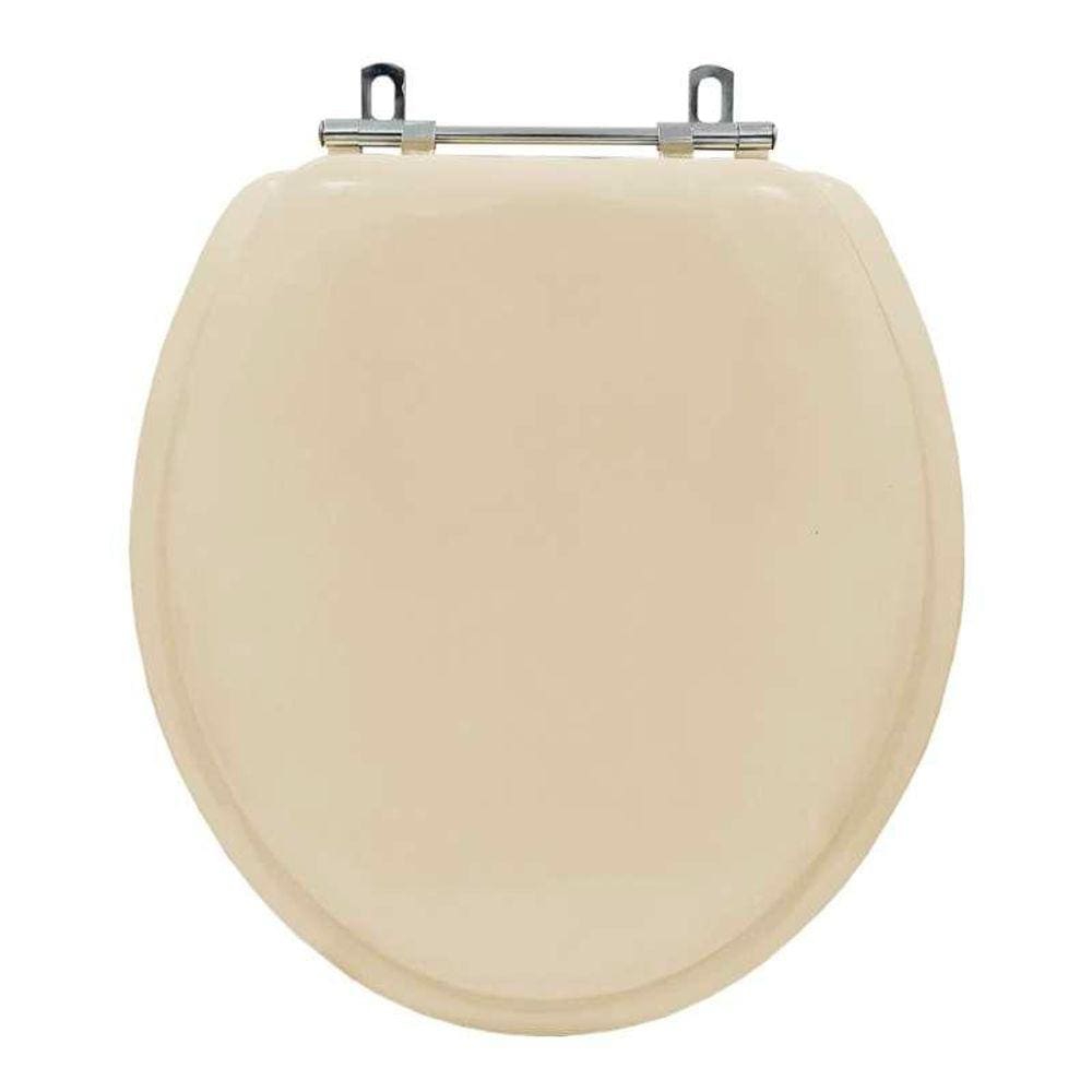 Assento Sanitário Almofadado Convencional Oval Bege Claro para vaso Incepa