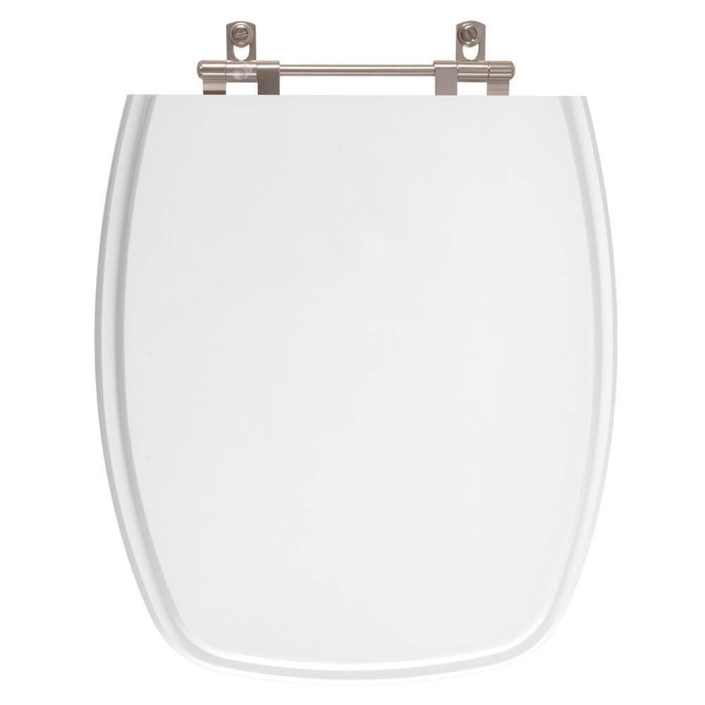 Tampa de Vaso em MDF Primula Plus Branco para bacia Fiori