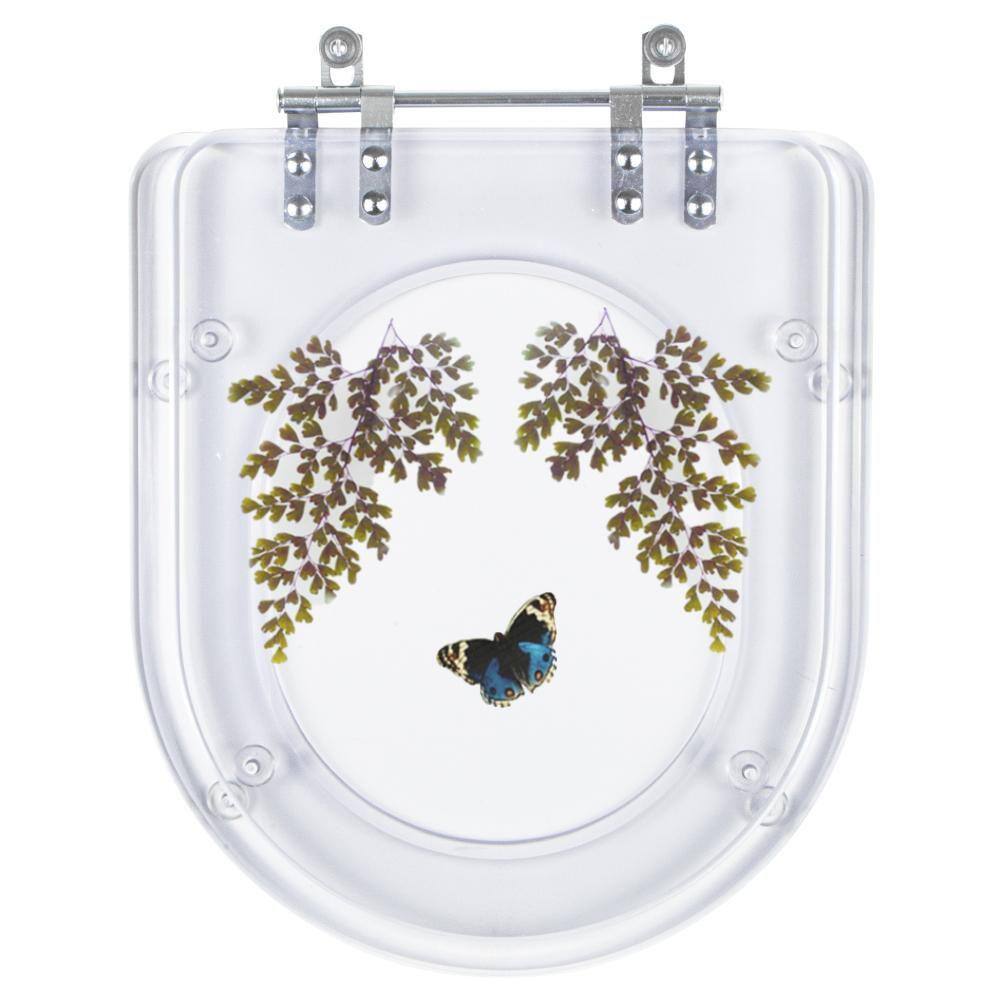 Assento Sanitário Tampa de Vaso Vogue Plus Transparente Decorado