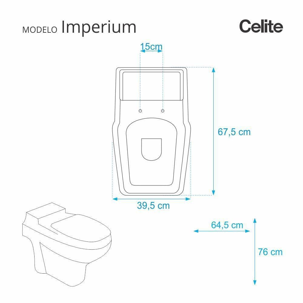 Assento Sanitário Imperium Marfim para vaso Celite