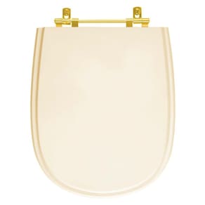 Assento Sanitário Paris Bone para vaso Ideal Standard Com Ferragem Dourada