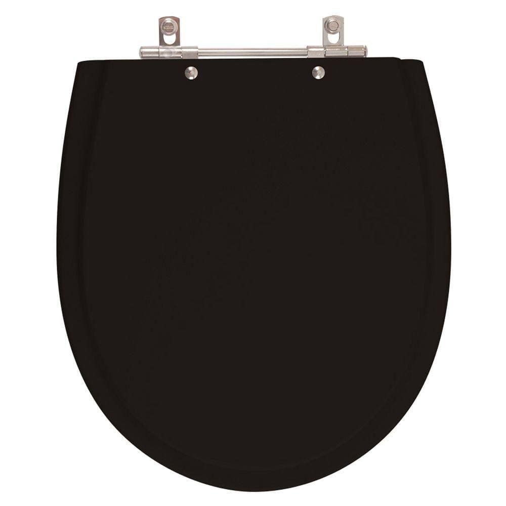 Assento Sanitario Poliester Polo Preto para vaso Hervy
