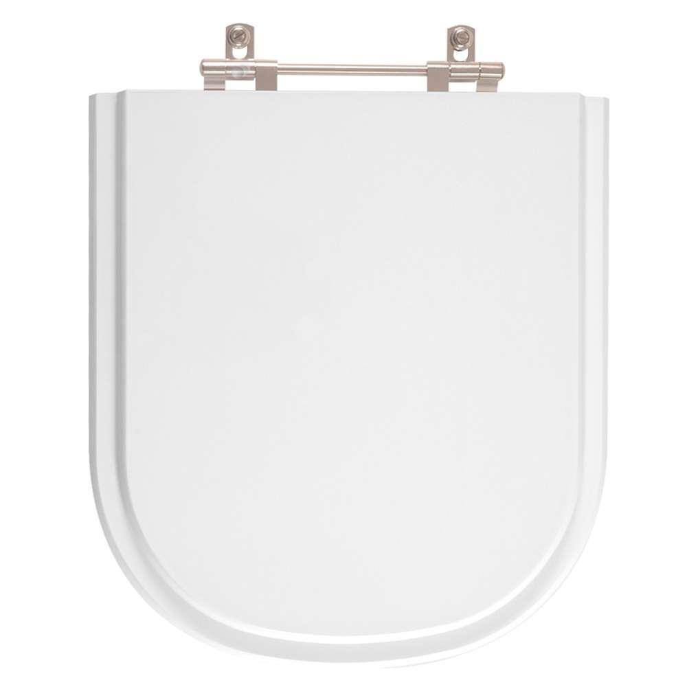Tampa de Vaso Poliester Flox Branco para bacia Fiori
