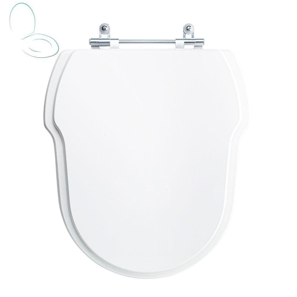 Tampa Vaso Sanitário Madeira Laqueada Hampton Branco para bacia Incepa