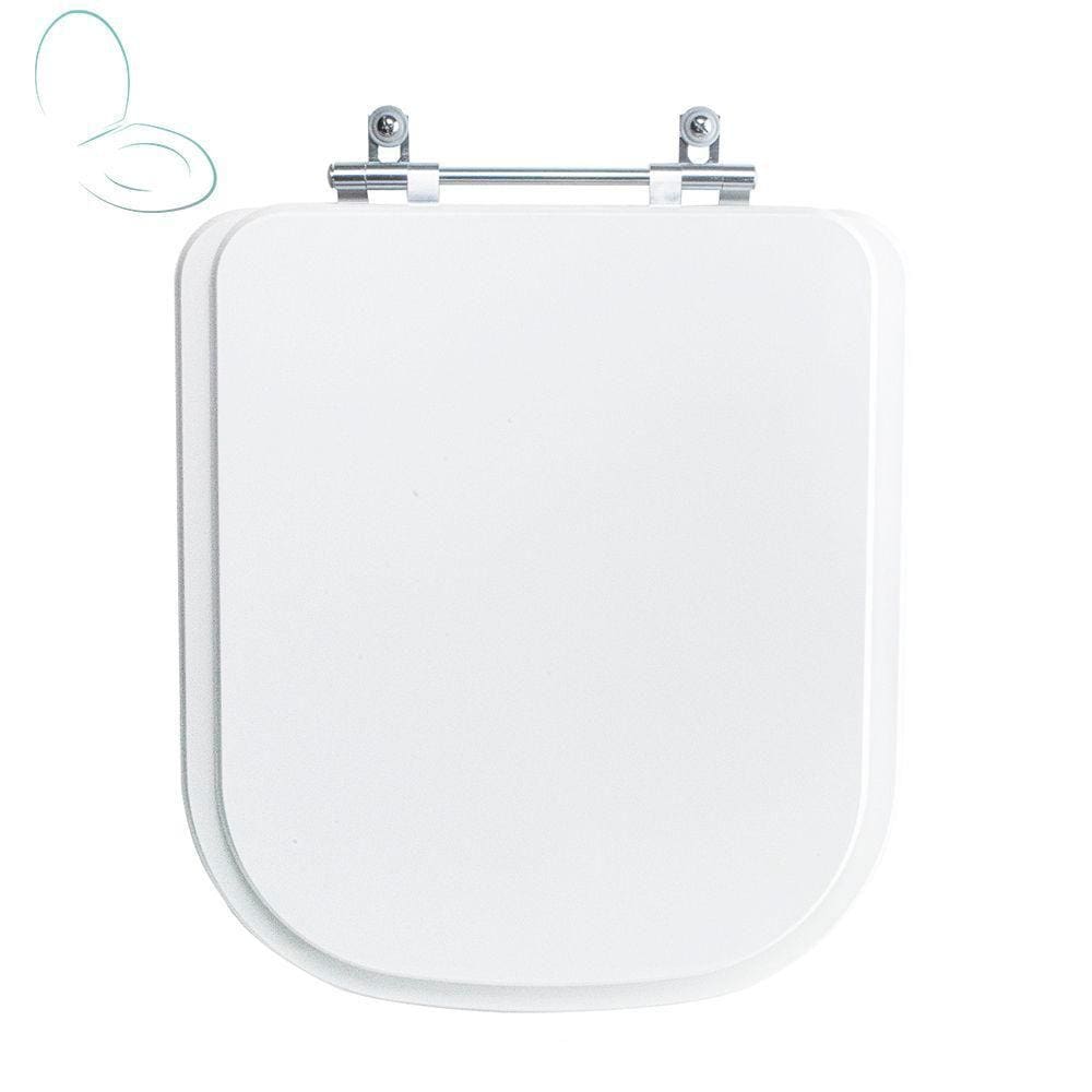 Tampa Vaso Sanitário Madeira Laqueada Piano Branco para bacia Deca