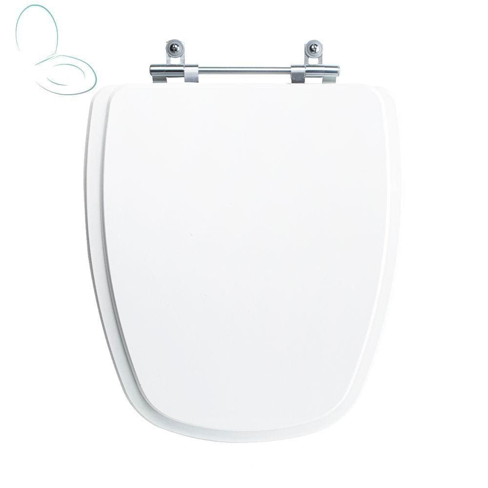Assento Sanitário Tampa de Vaso Branco MDF Laqueado Optima para bacia Sensea