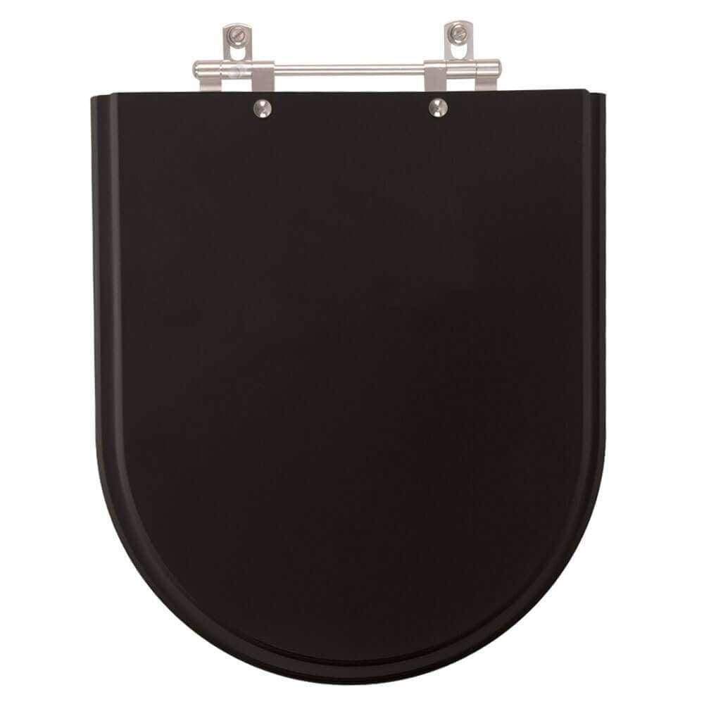 Tampa de Vaso Poliéster Jasmim Preto para bacia Fiori 6lpf