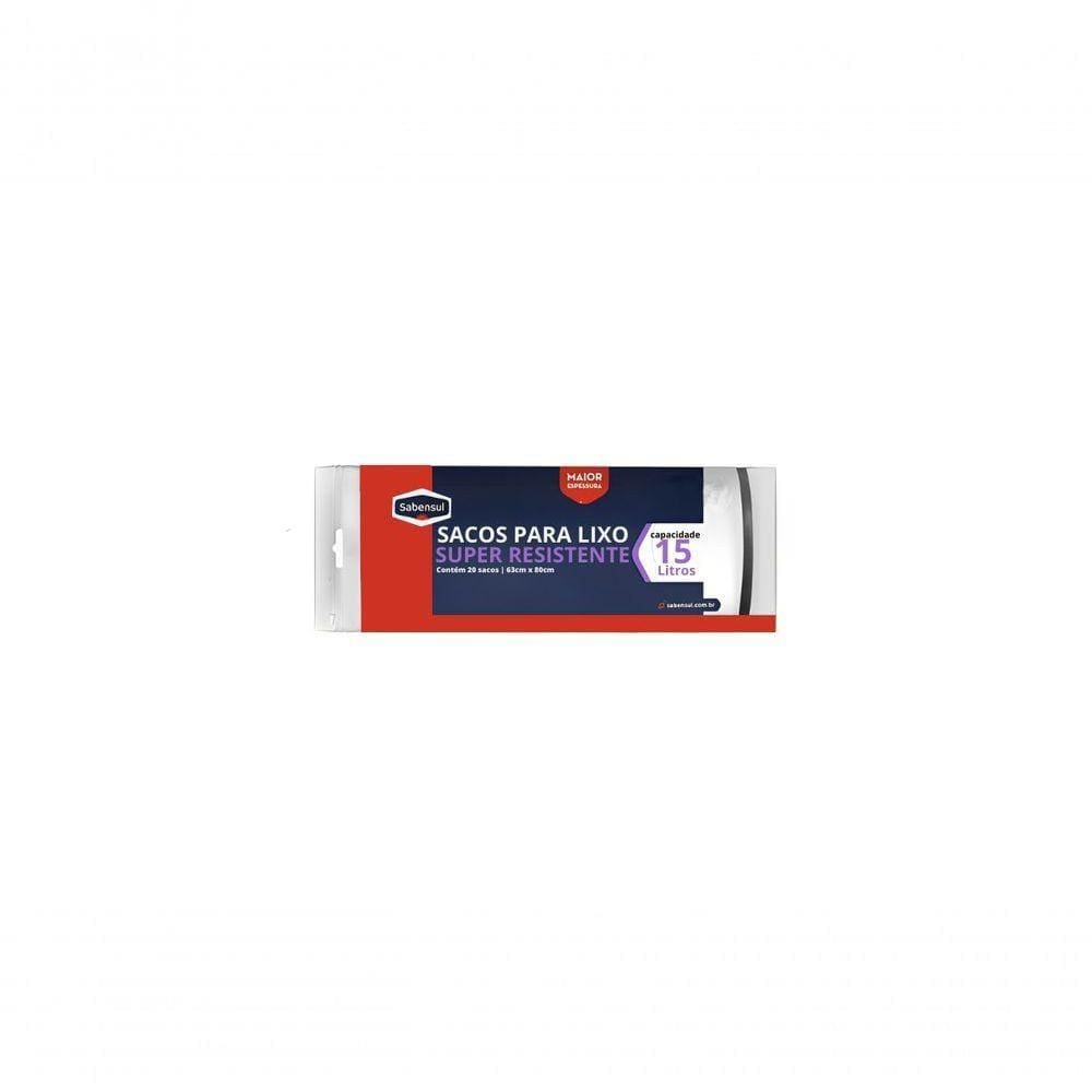Sacos Para Lixo Super Resistentes Sabensul 15L