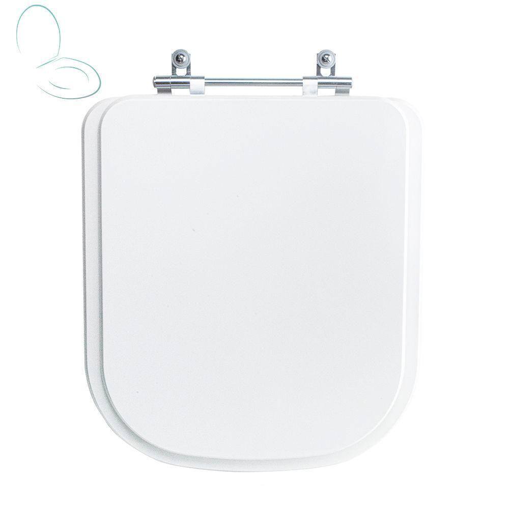 Tampa Vaso Sanitário Poliester Acrilico Quadra Branco para bacia Deca