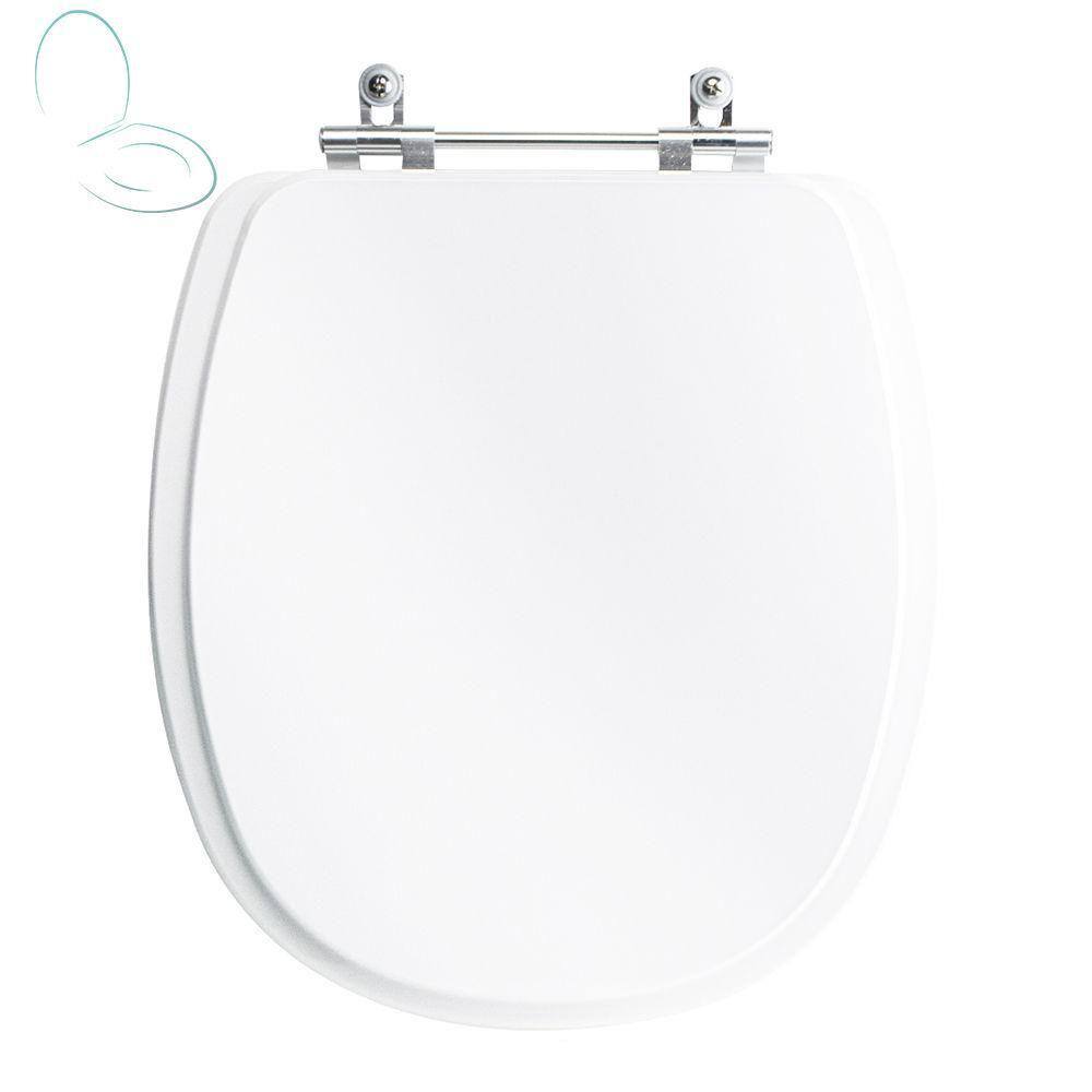 Tampa Vaso Sanitário Madeira Laqueada Loren one Branco para bacia Lorenzetti