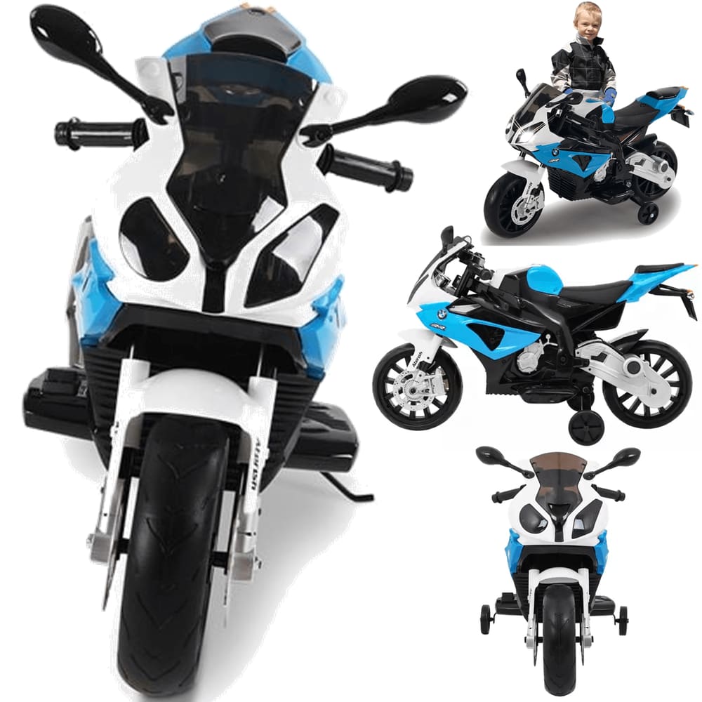 Moto Eletrica Infantil Zippy Toys BMW S1000RR Aterish 12V Azul