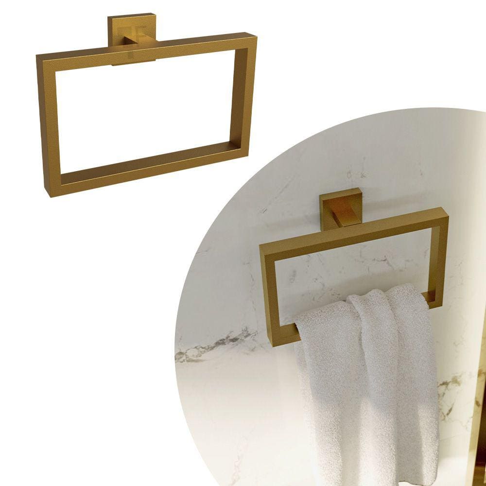 Porta Toalha Argola- Eterna Gold Matte