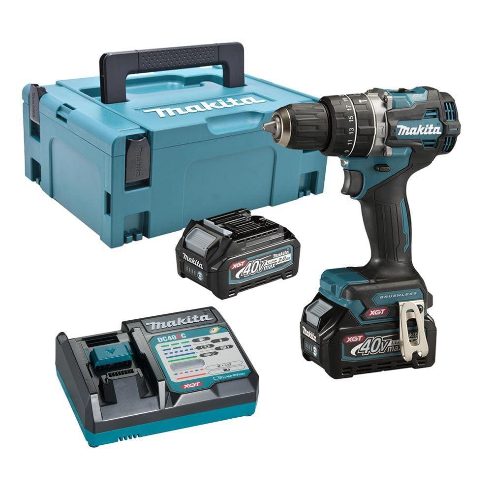 Parafusadeira Furadeira de Impacto 2 Bat 2Ah 40V Bivolt Maleta HP002GA201 Makita 220V