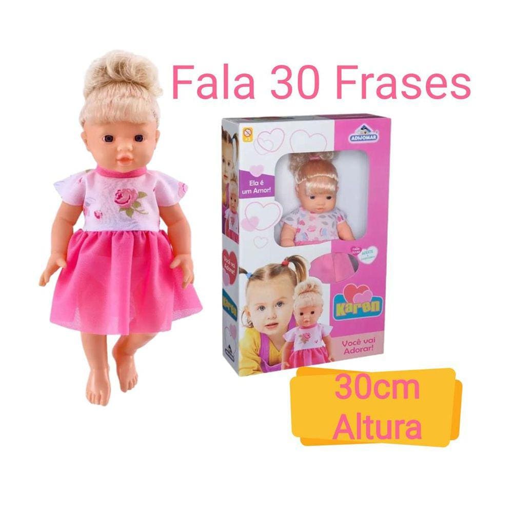 Boneca Karen Fala 30 Frases Brinquedo Barato Criança Menina