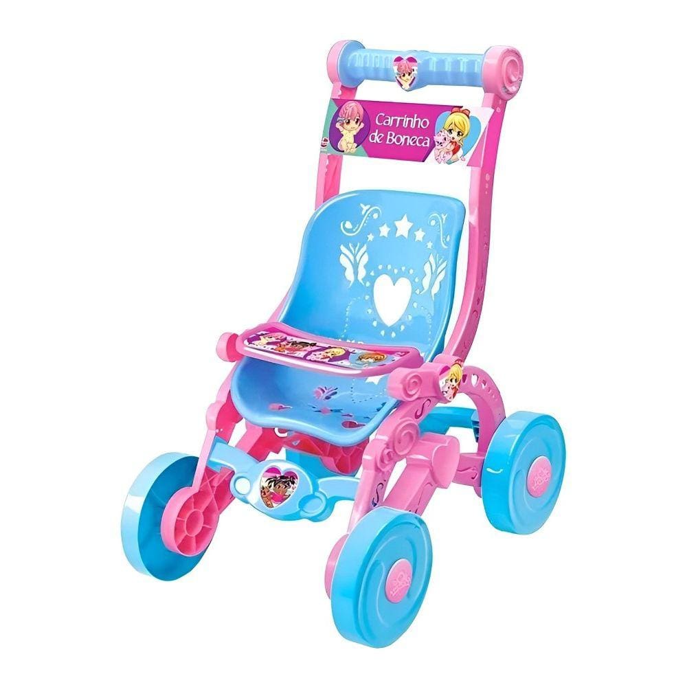 Carrinho De Bonecas Infantil Rosa Passeio Menina Lider Brinquedo