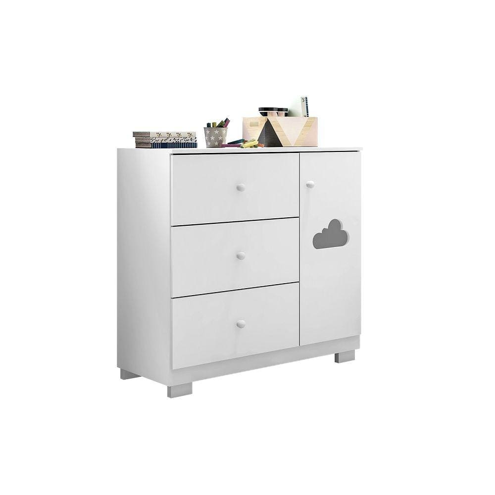 Cômoda Infantil Bebê Ane 3 Gavetas 1 Porta - Phoenix Baby