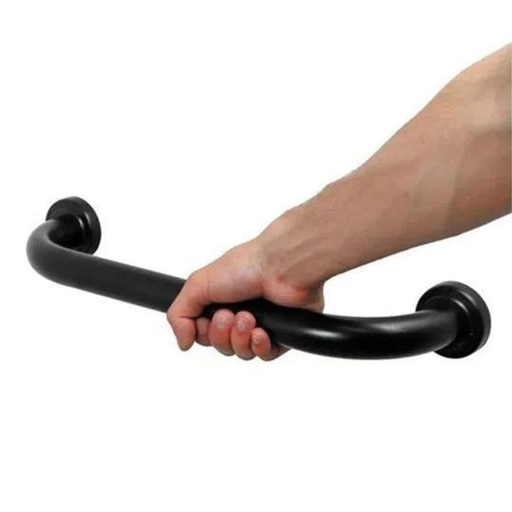 Barra De Apoio 30Cm Aluminio Até 150Kg Preto Fosco Mebuki