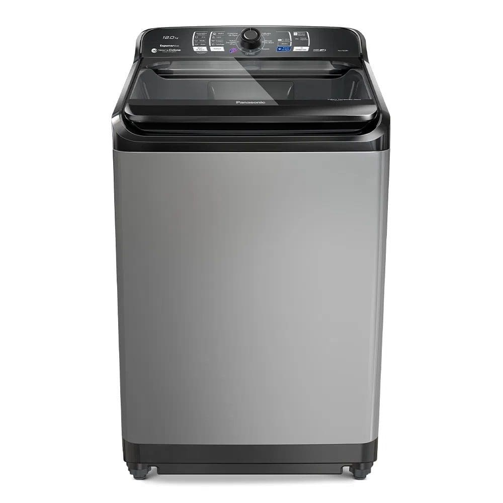 Lavadora de Roupas Panasonic 12Kg Função Vanish Inox F120 - 127 Volts