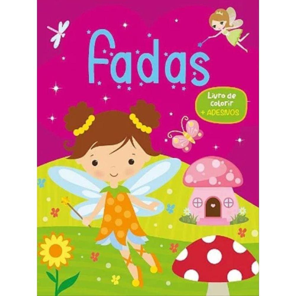 Fadas - Livro De Colorir Com Adesivos