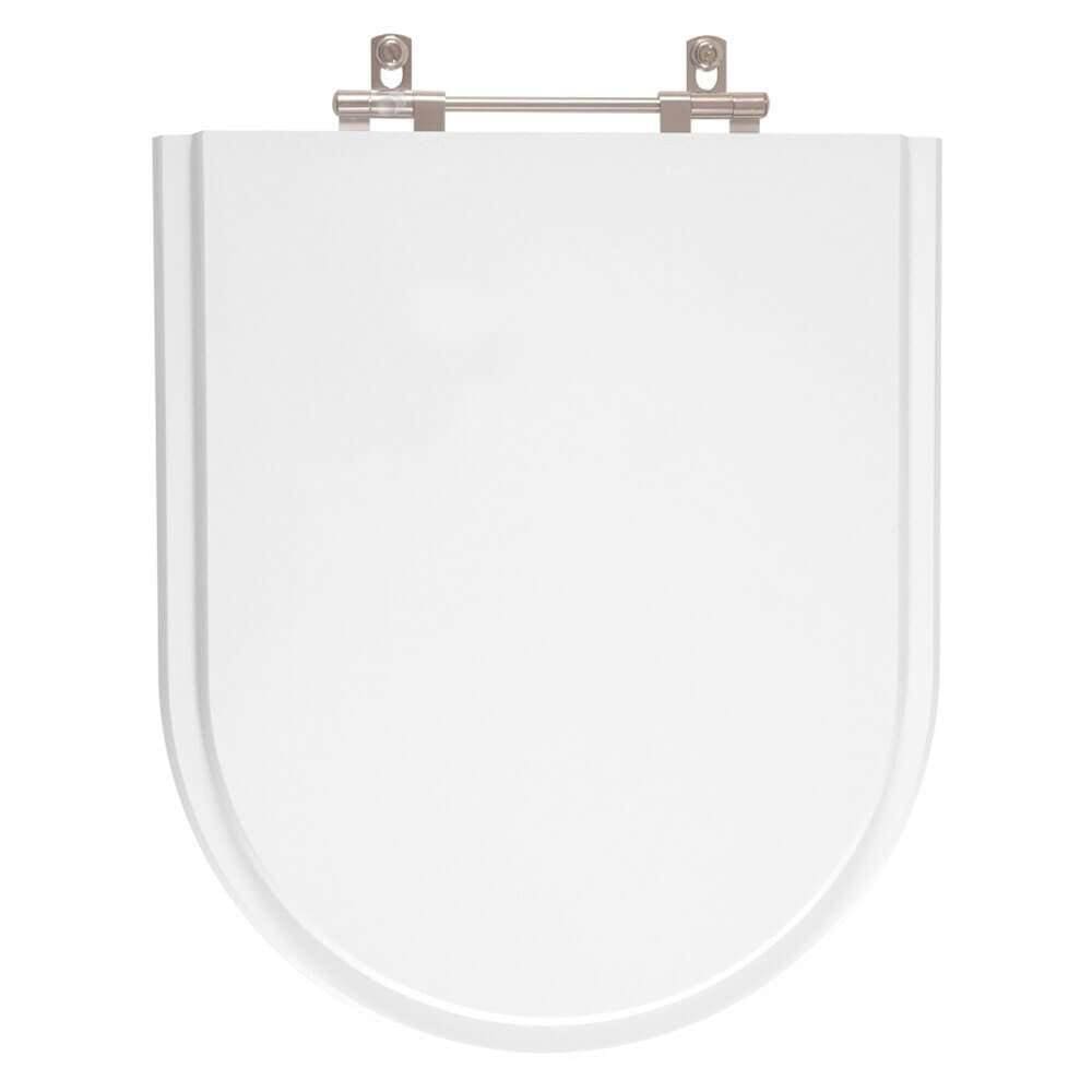 Assento Sanitário Poliester Jasmim Branco para vaso Fiori