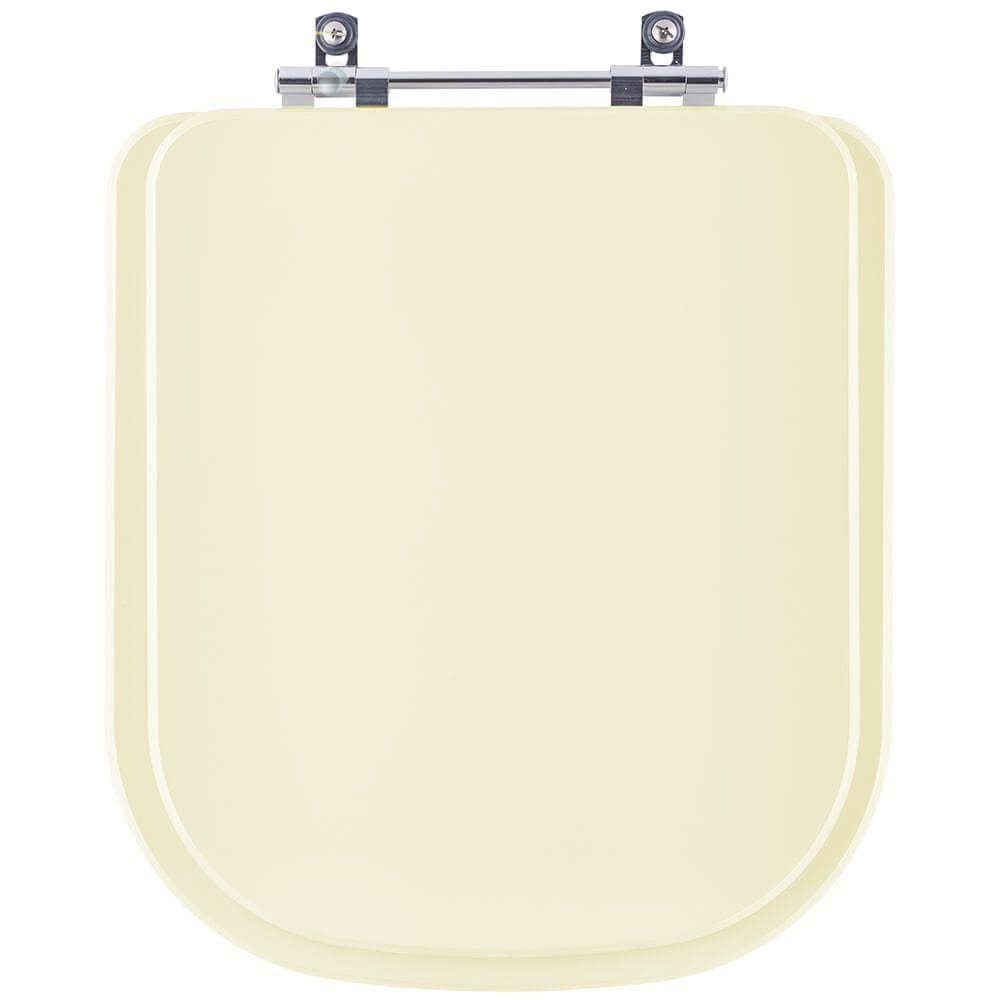 Assento Sanitário Poliester Quadra Creme para vaso Deca