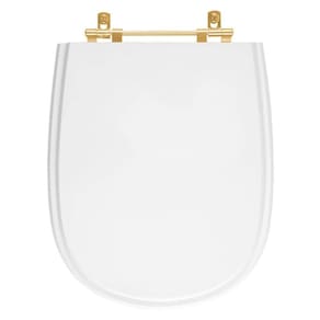 Assento Sanitário Paris Branco para vaso Ideal Standard Com Ferragem Dourada